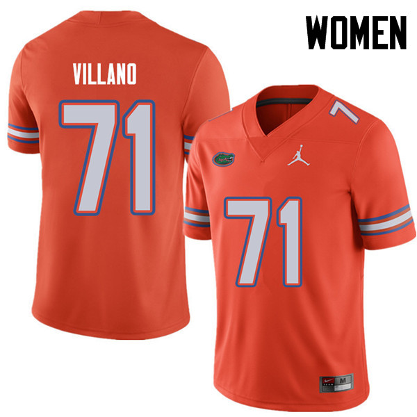 Jordan Brand Women #71 Nick Villano Florida Gators College Football Jerseys Sale-Orange